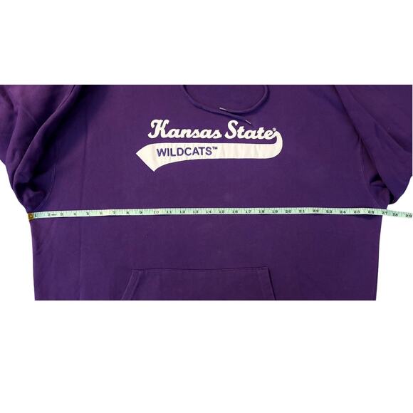 Vintage Victory Sports Purple Kansas State Wildcats Hoodie Mens Size 2XL - Picture 4 of 6